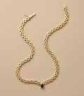 14K Gold Panther Necklace with Tourmaline