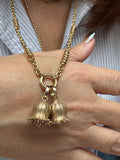 14K Gold Ruby Tulip Charm