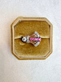 14K Rose Gold, Ruby and Diamond Retro Era Ring