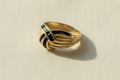 14K Gold and Sapphire Bypass Ring