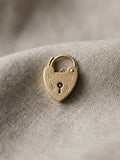 Vintage 9K Heart Padlock Charms